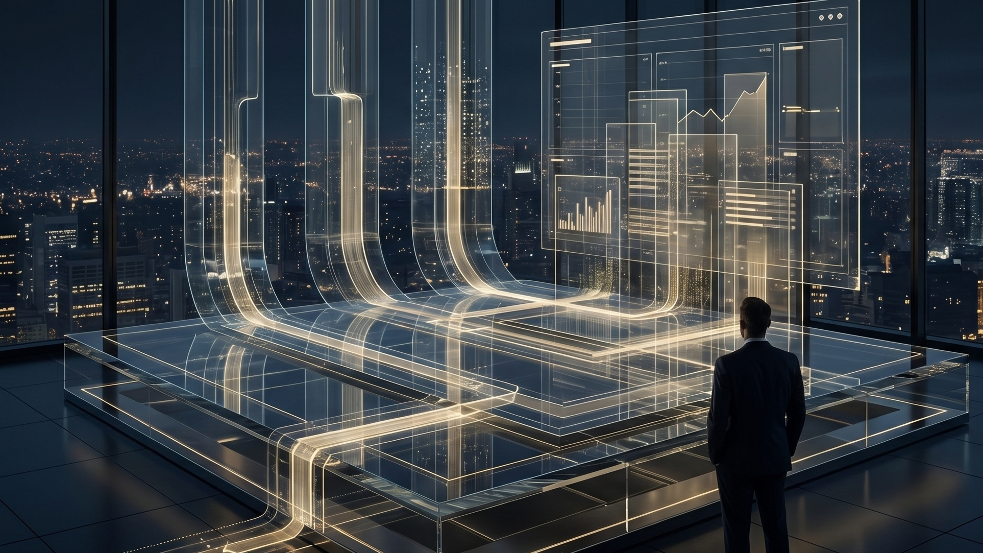 Enterprise data architecture and Power BI executive scorecard concept